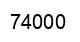 Number 74000 black image