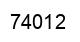 Number 74012 black image