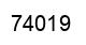 Number 74019 black image