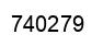 Number 740279 black image