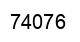 Number 74076 black image