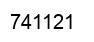 Number 741121 black image