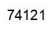 Número 74121 imagen negro