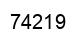 Number 74219 black image