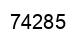 Number 74285 black image