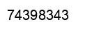 Número 74398343 imagen negro