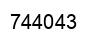 Number 744043 black image