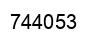 Number 744053 black image