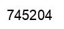 Number 745204 black image