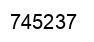 Number 745237 black image
