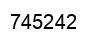 Number 745242 black image