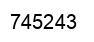 Number 745243 black image