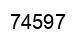 Number 74597 black image