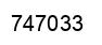 Number 747033 black image