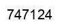 Number 747124 black image