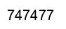 Number 747477 black image