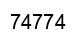 Number 74774 black image