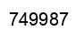 Number 749987 black image