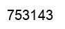 Number 753143 black image