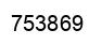 Number 753869 black image