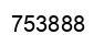 Number 753888 black image