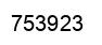 Number 753923 black image