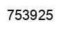 Number 753925 black image