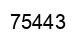 Número 75443 imagen negro