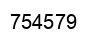 Number 754579 black image