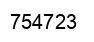 Number 754723 black image