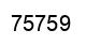Number 75759 black image