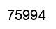 Number 75994 black image