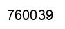 Number 760039 black image