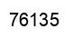 Number 76135 black image