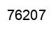 Número 76207 imagen negro