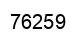 Number 76259 black image