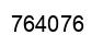 Number 764076 black image