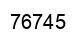 Número 76745 imagen negro