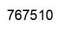 Number 767510 black image
