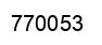 Number 770053 black image