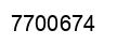 Número 7700674 imagen negro