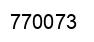 Number 770073 black image