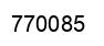 Number 770085 black image
