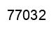 Número 77032 imagen negro