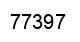 Number 77397 black image
