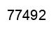 Número 77492 imagen negro