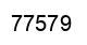 Number 77579 black image