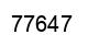 Número 77647 imagen negro