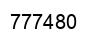 Number 777480 black image