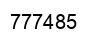 Number 777485 black image